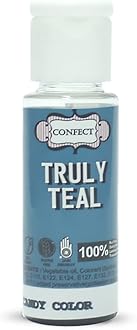 - Confect Oil-Based Edible Candy Color – Truly Teal | Intense Food Color for Icing, Fondant & Cake Decoration | Vibrant & Bake-Stable Gel Colour | Vegan -25ml