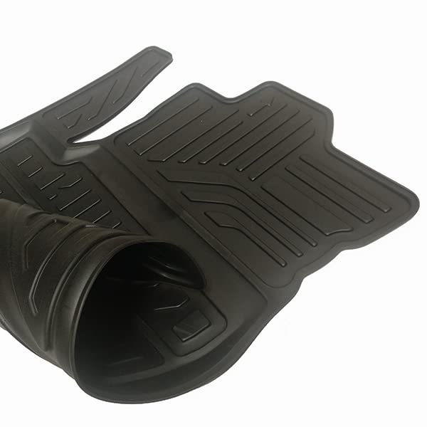 Car Lux AR02555 - Alfombras Alfombrillas a Medida de Goma Tipo cubeta con Borde Alto Delanteras para Hilux Desde 2015 hasta Hoy