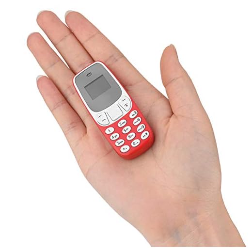 WESE BM10 Mini Bluetooth Phone, GSM Bluetooth Handset Phone Dual Card Dual Standby Mini Mobile Phone Bluetooth Dialer Small Cell Phone Kids Phone Built in Voice Changer (Red)