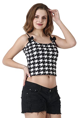 Image of POPWINGS Casual Black Solid Self Design Half-Sleeves Crop Top for Women || Sweet Heart Neck Summer Crop Top for Women || Crop Tops for Women Fancy Crop Top for Women