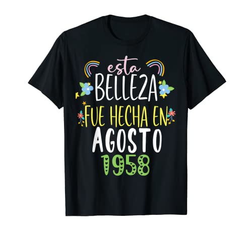Hecha En agosto 1958 Mujer Regalo 64 años Cumpleaños Camiseta