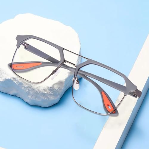 Image of GYNK Premium Square Computer Glasses for Men and Women, Anti-Fatigue Blue Light Blocking Eyewear for Digital Screen Protection