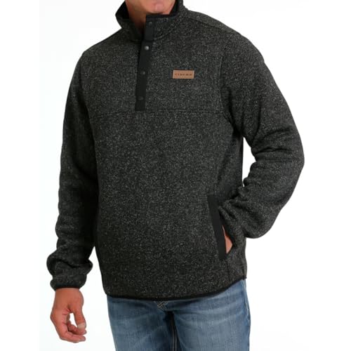 Cinch Men's 1/4 Snap Pullover Charcoal2