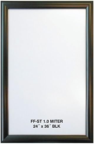 24x36 Black Aluminum Snap Frame 1.0" Profile, Wall Mounted