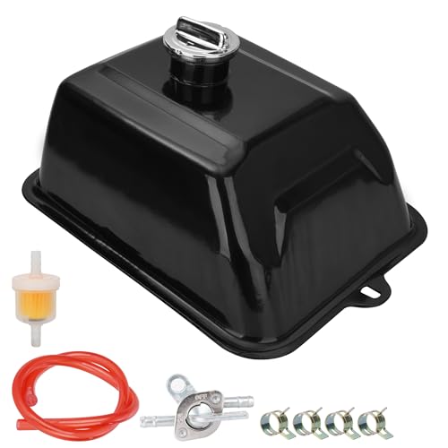 RUTU Metal Gas Tank ATV Fuel Tank Petrol Tank with Cap for 150cc 200cc 250cc ATV Quad 4 Wheeler Buggy Go Kart Taotao Sunl - 4L