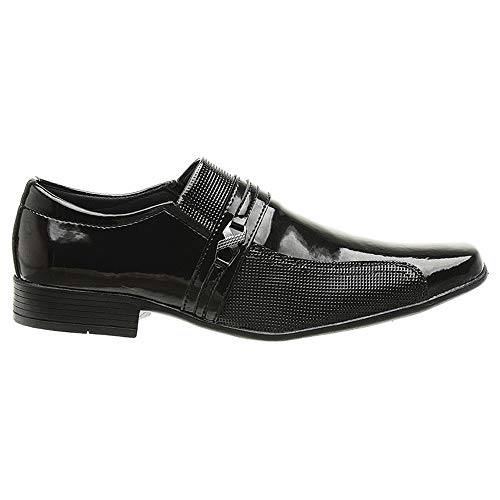 Sapato Social Masculino Couro Envernizado SanLorenzo Verniz 3 Cor:Preto;Tamanho:42