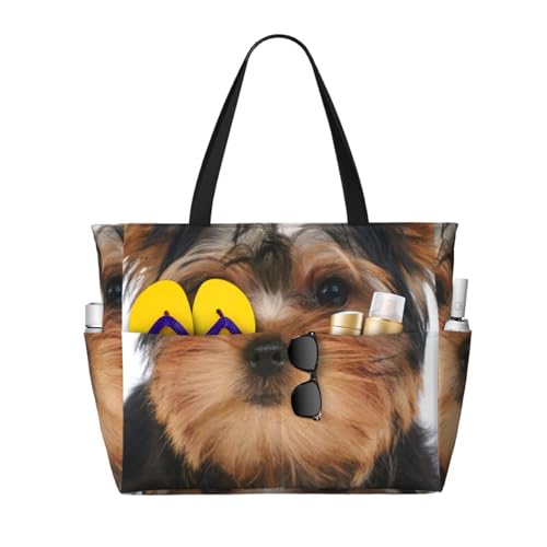 Sac de plage Yorkshire résistant grand sac fourre-tout femme finis les sacs trop petits