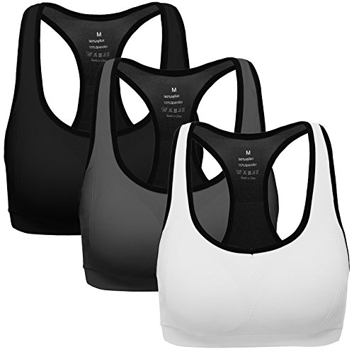 MIRITY Women Racerback Sports Bras – High Impact Workout Gym Activewear Bra