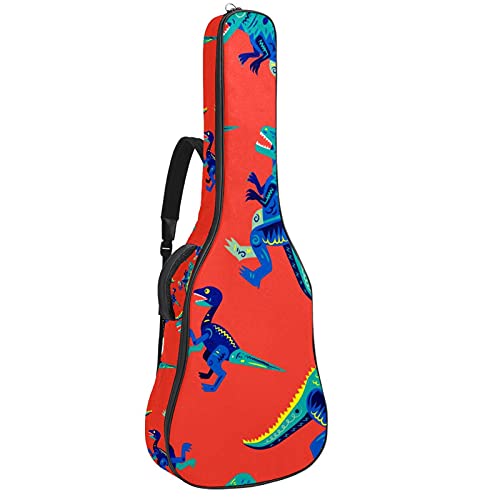 Housse de guitare acoustique rembourrée antichoc de 106cm rouge pour basse et guitare classique