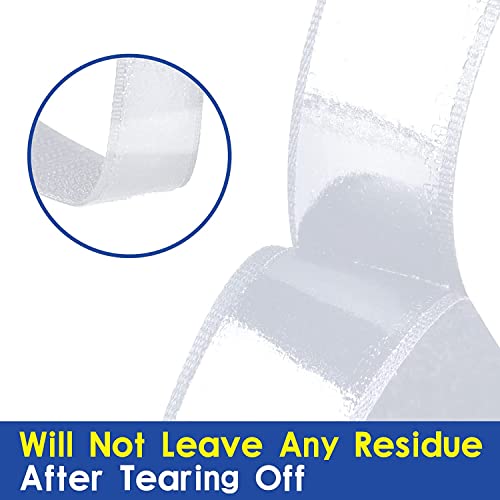 Image of 1 Inch x 82 Feet White Hook and Loop Tape, Non Slip Couch Cushion Gripper