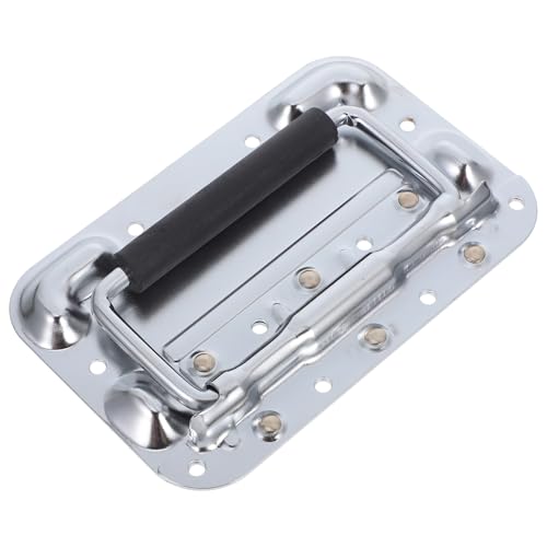 Beaupretty Heavy Duty Spring Loaded Lift Handle Chrome Plated Aviation Case Pull Handle for Industrial Equipment Cabinets with Easy Installation and Hardware