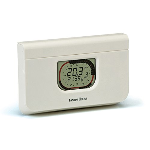 Fantini Cosmi C57 Cronotermostato Settimanale a Batterie, Bianco