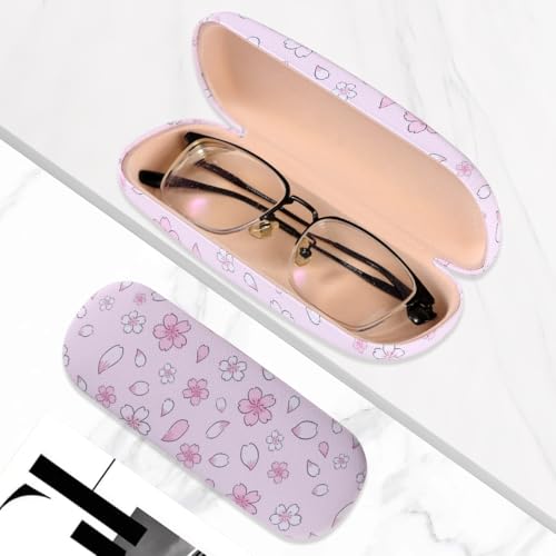 Image of PERFECTSIGHT Hard Shell Eyeglasses Case, PU Leather Protective Glasses Case, Cute Eyeglass Case for Women Men Girls