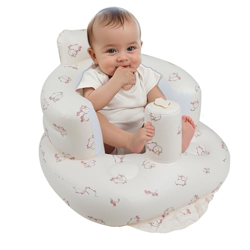 Image of EKEPE Inflatable Baby Seat with Built in Pump for Babies 3 Months & Up, Baby Floor Seats for Sitting Up, Blow Up Baby Chair for Infants - Unicorn