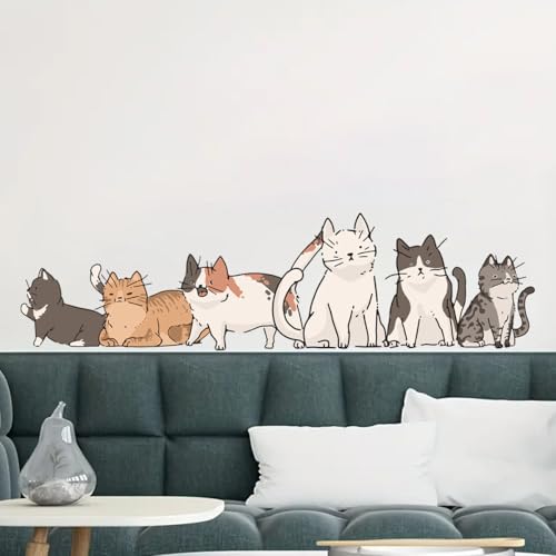 Vinilo decorativo de pared gato estilo 3 30x90 cm miniatura 6