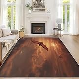 Matériau de Haute Qualité: Le tapis salon en flanelle agréable au toucher.Le tissu est doux, silencieux, ne perd pas ses poils et ne se décolore pas, convient à une utilisation comme tapis intérieur, rendant votre pièce chaleureuse et confortable
