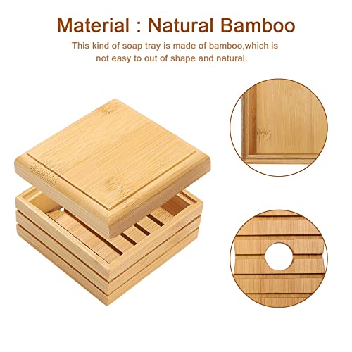 Nmfin 2Pack Wooden Soap Holders Bathroom Soap Dish,Natural Handcrafted Bar Soap Holder With Lid,Handmade Wooden Bamboo Soap Box Tray For Shower Bathroom #TOP3
