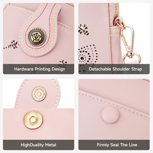 Image of KITEVIUN Small Crossbody Bags for Women, Lightweight Mini Cute Cell Phone Purse for Women with Tassel Shining Butterfly