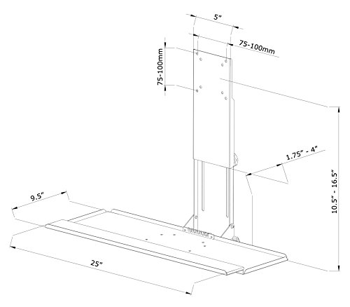 Vivo Computer Keyboard And Mouse Platform Tray, Adjustable Vesa Mount Attachment, Mount-Kb02 #TOP7