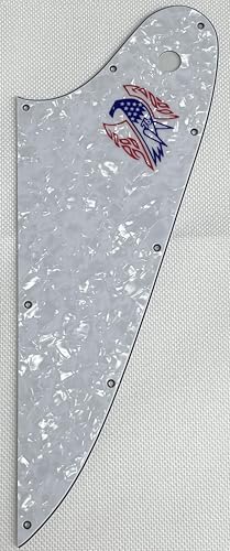 For Fit Gibson Firebird Logo Style Guitar Pickguard (4 Ply White Pearl(Color Logo))