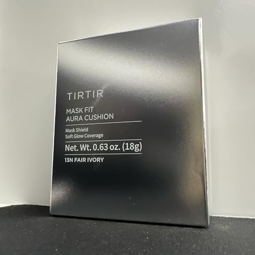 Image of TIRTIR Mask Fit Aura Cushion Foundation, Full coverage, Skin fit, Satin Glow Finish, Korean Cushion Foundation #13N FAIR IVORY| 18g