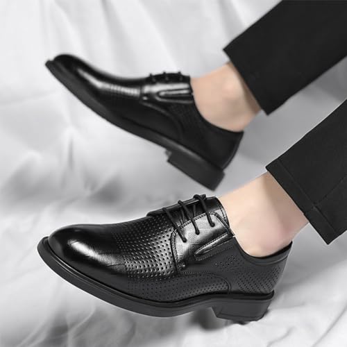 Fashion Breathable Hollow Pointed Men's Tuxedo Dress Shoes Classic Lace-up Formal Oxfords Fashion Slip On Prom Business Wedding Dress Shoes3