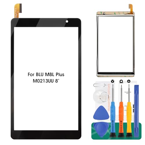 for BLU M8L Plus Screen Replacement M0213UU 8\" for BLU M8L Plus Digitizer Repair for BLU M8L Plus 4G LTE Tablet Screen Replacement M0210WW M0211WW M0212UU Black (No LCD Display)