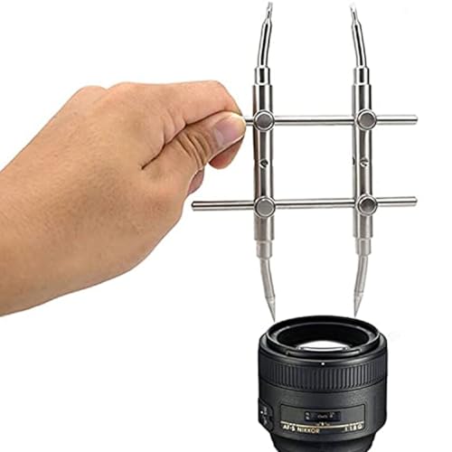 Ubric Objektivschlüssel, gebogener Schlüssel aus Edelstahl für DSLR-Kameras, Teleskope und Reparaturwerkzeuge