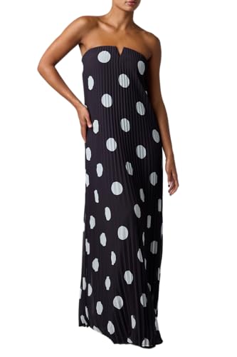 black maxi dress with white pleats Lulus Dream Pleated Dress, Black/White, Extra Small chiffon Fabric composition Belmont Black 8 Drawer Collection:Mauve Hour Size:82cm/32” (for pants size 28”)