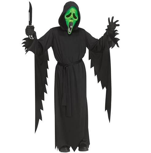 Disfraz Fun World Ghost Face Fluorescente Verde Niño L miniatura 1