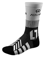 AYCANE Powerlight wadenhohe Eishockey-Socken – ultraleicht, schnelltrocknend, nahtlos, mit Spannschutz gegen Schnürsenkel-Druck & perfektem Sitz im Schlittschuh – Schwarz (M (EU 39-41))