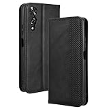 Lucyliy Case Compatible with Cubot A10, PU Leather flip Cover Compatible with Cubot A10 Phone Case Black