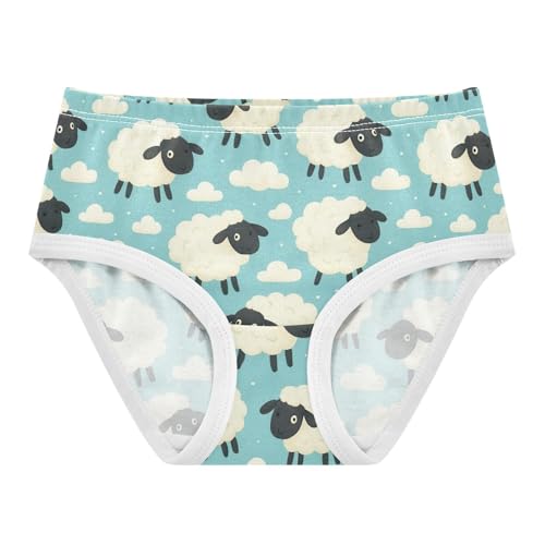 Joisal Funny Girls Underwear Toddler 2t Cotton Panties for Girl Cute Cartoon Sheep Blue Briefs Underpants