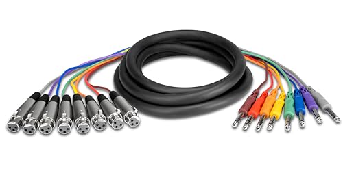 Hosa STX-802F Balanced Snake, XLR3F to 1/4" TRS, 6.6 Feet