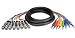 Hosa STX802F 8 Channel Snake, XLR Female to Balanced TRS 1/4" Male, 6.6 ft (2m)
