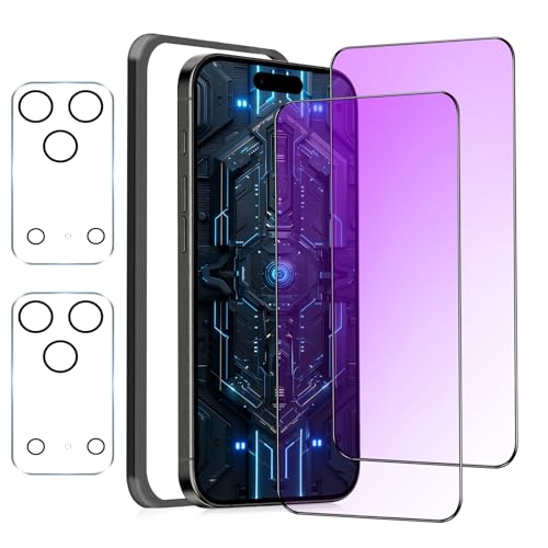 MINIKA �y�u���[���C�g�J�b�g�t�B�����z iPhone 17Promax �p�� �K���X�t�B���� �u���[���C�g�J�b�g ��Phone 17Promax �ی�t�B���� �u���[���C�g �A�C�t�H�� 17�v���}�b�N�X �t�B���� �S�ʕی� �ڂ̔��y�� �y�K�C�h�g�t