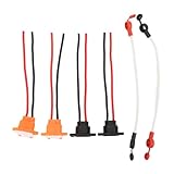 Electric Bike Charging Port Socket Durable Cover Cable Connector Compact Easy to Install for Electric Battery Charging Plastic Material 4 Pieces