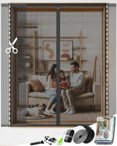 ARCOL Fliegengitter Fenster mit Magnet, Zuschneidbar in der Breite –...