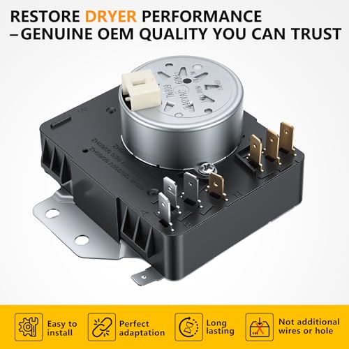 Image of W10185976 WPW10185976 Dryer Timer Replacement, Genuine OEM Quality, Replaces WPW10185976VP, W10185976D /E, AP6016539, PS11749829, 1481703, EAP11749829, Fits Whirlpool Kenmore Sears Dryers