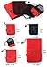 Drawstring Bags Pouch/Ditty Bag/Mesh Stuff Sack Camping Cord Bag Storage 5-in-1 Travel Use Nylon 5 Pieces (Red)