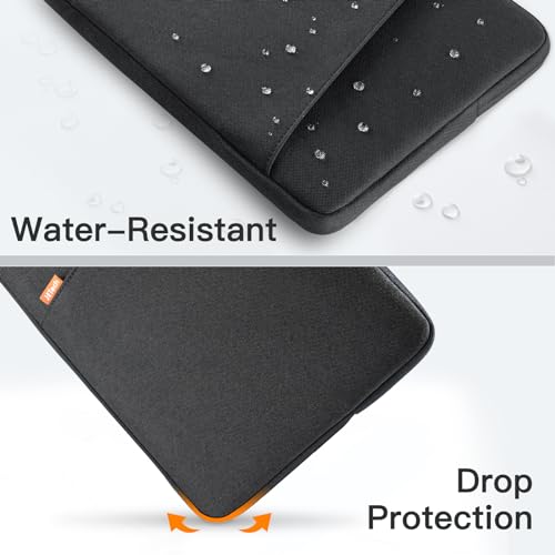 Image of JETech Laptop Sleeve for 15-Inch Notebook, Compatible with MacBook Air 15-Inch M5-M2, MacBook Pro 16-Inch M5-M1, Waterproof Shockproof Case with Accessory Pocket Bag (Black)