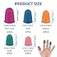 Silikon-Fingerlinge für Finger, 10 Stück, wiederverwendbar, Fingerschutz, Fingerspitze, zum Sortieren der Geldzählung, Schreiben in 5 Farben und 5 Größen