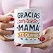 Imagen de MUGFFINS Taza mamá con frase Gracias por tanto mamá en Español