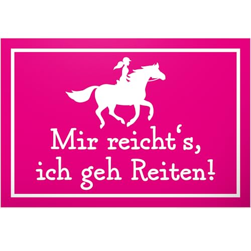 DankeDir! Mir reicht's ich geh Reiten - Schild 30 x 20 cm - Geburtstagsgeschenk Geschenk Frauen Pferde Reiterin Freundin Geburtstag - Pferdestall Deko Geschenkidee Reiter Geburtstagskarte