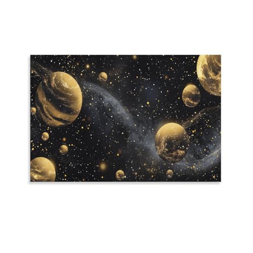 UXGKZRBAM Planetas cósmicos Canvas Wall Art Galaxias Customised Personalised Photo on Canvas for Bedroom Room Picture Digitally Printed 08x12inch(20x30cm)