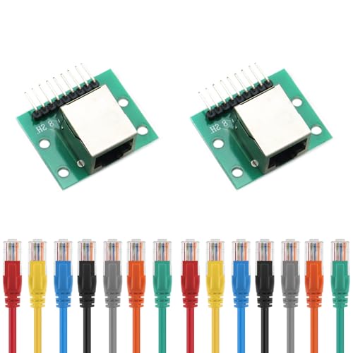 Kit de 10 adaptadores de puerto de red RJ45 miniatura 5