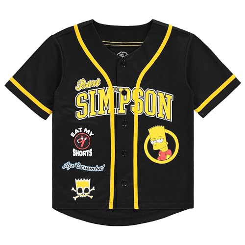 Image of The Simpsons Boys Bart Simpson Baseball Jersey Shirt and Shorts Clothing Set- Little and Big Boys Sizes 4-20
