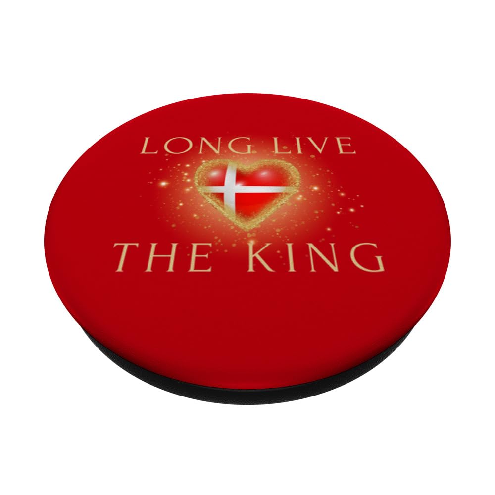 Denmark Frederik King Tak Coronation 2024 Thank you PopSockets Swappable PopGrip, Black - Image 2