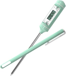 Digital Kitchen Thermometer with Cover for Food and Bath Water Multi-Functional Food and Milk Temperature Portable Measuring Tool for Cooking Grilling and Bath Safety