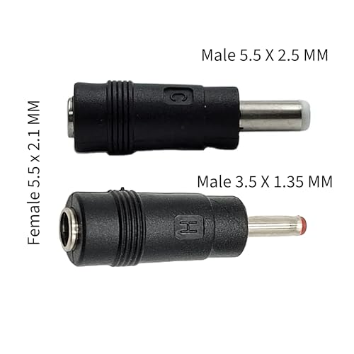 MaisonUp | DC Cable Combo Pack - 1 DC Cable (5.5 x 2.1 MM Male to Male) & 2 Adapters (Female 5.5 x 2.1 mm to Male 5.5 x 2.5 MM and Male 3.5 x 1.35... - Image 5